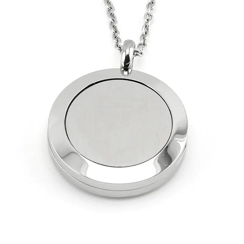 Stainless Steel Aromatherapy Necklace – Perfume Pendant Essential Oil Diffuser Jewelry, 316L Modern Pendant