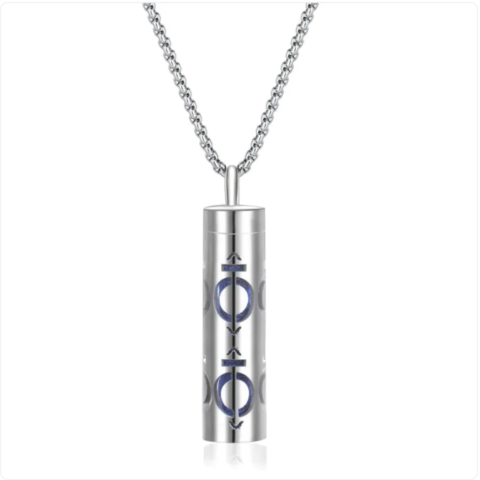 Aromatherapy Diffuser Necklace – 316L Stainless Steel Pendant for Essential Oils, Adjustable Chain, Geometric Design, Mindfulness & Stress Relief Jewelry