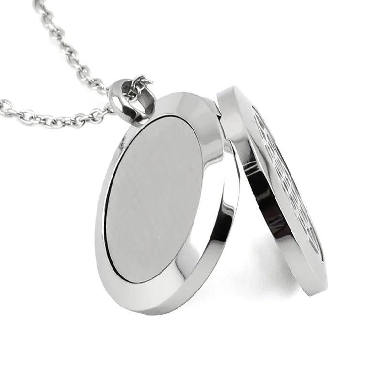 Stainless Steel Aromatherapy Necklace – Perfume Pendant Essential Oil Diffuser Jewelry, 316L Modern Pendant