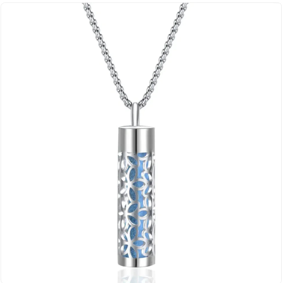 Aromatherapy Diffuser Necklace – 316L Stainless Steel Pendant for Essential Oils, Adjustable Chain, Geometric Design, Mindfulness & Stress Relief Jewelry