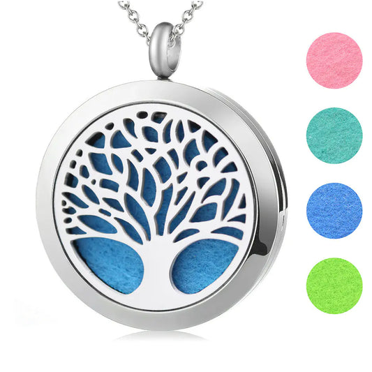 Stainless Steel Aromatherapy Necklace – Perfume Pendant Essential Oil Diffuser Jewelry, 316L Modern Pendant