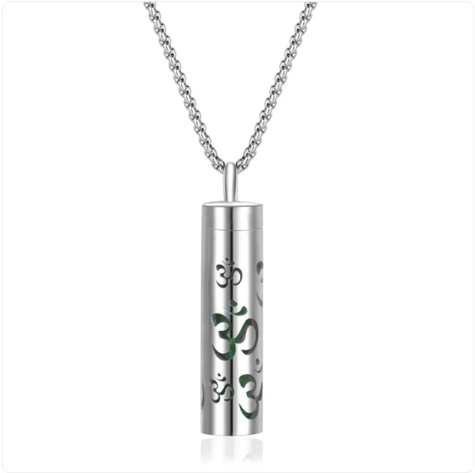 Aromatherapy Diffuser Necklace – 316L Stainless Steel Pendant for Essential Oils, Adjustable Chain, Geometric Design, Mindfulness & Stress Relief Jewelry