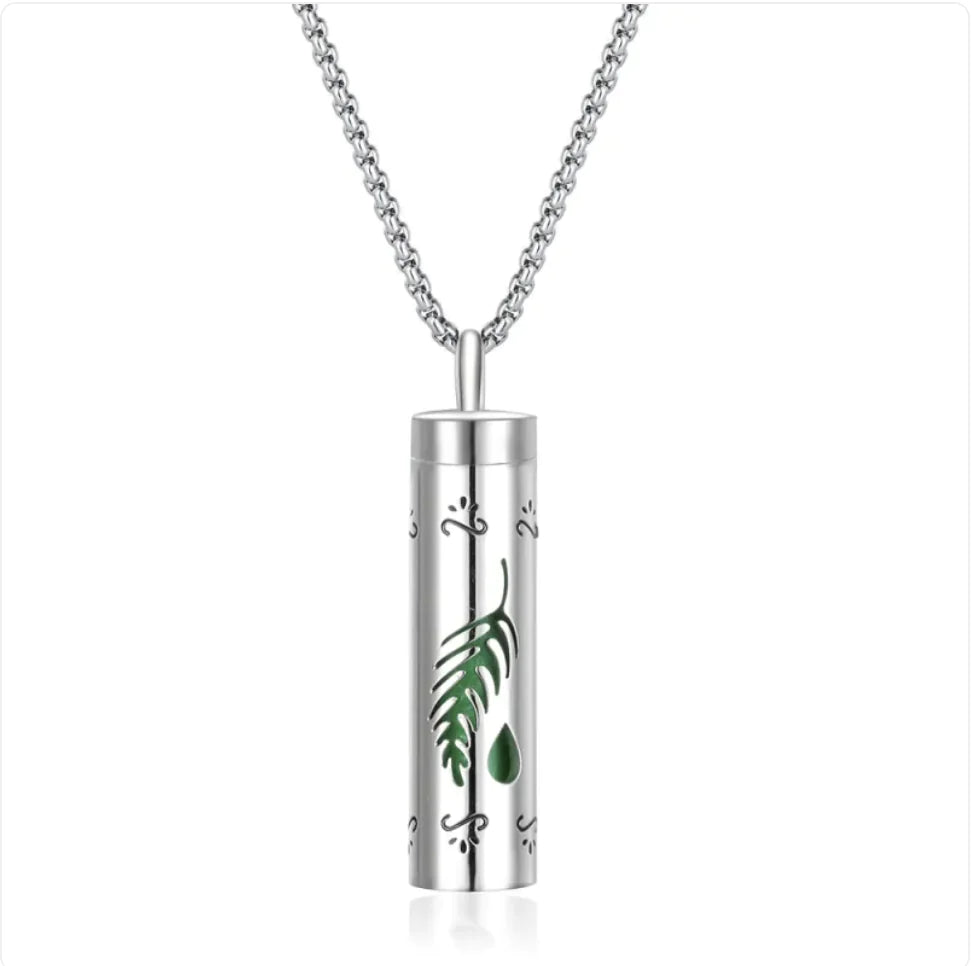 Aromatherapy Diffuser Necklace – 316L Stainless Steel Pendant for Essential Oils, Adjustable Chain, Geometric Design, Mindfulness & Stress Relief Jewelry