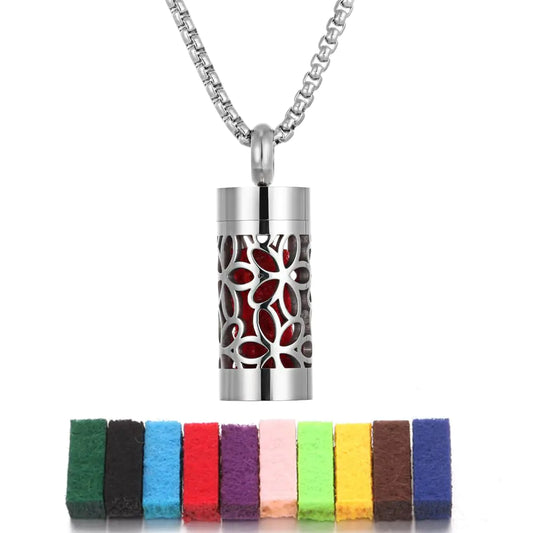 JEAN SMILE Essential Oil Necklace – Aromatherapy Pendant for Relaxation and Stress Relief
