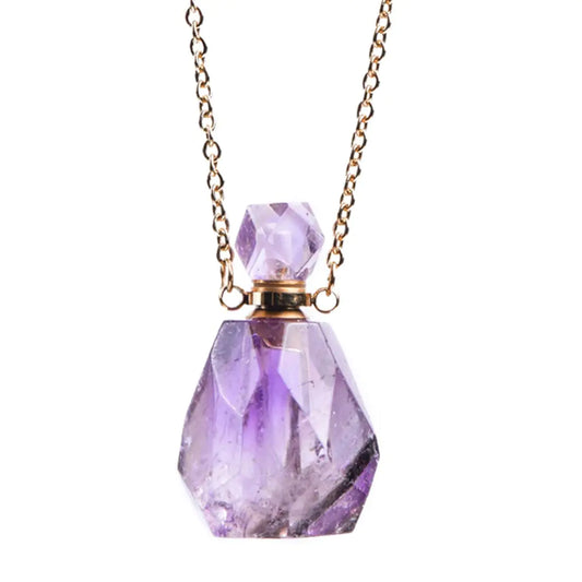Amethyst Essential Oil Necklace – Perfume & Aromatherapy Pendant