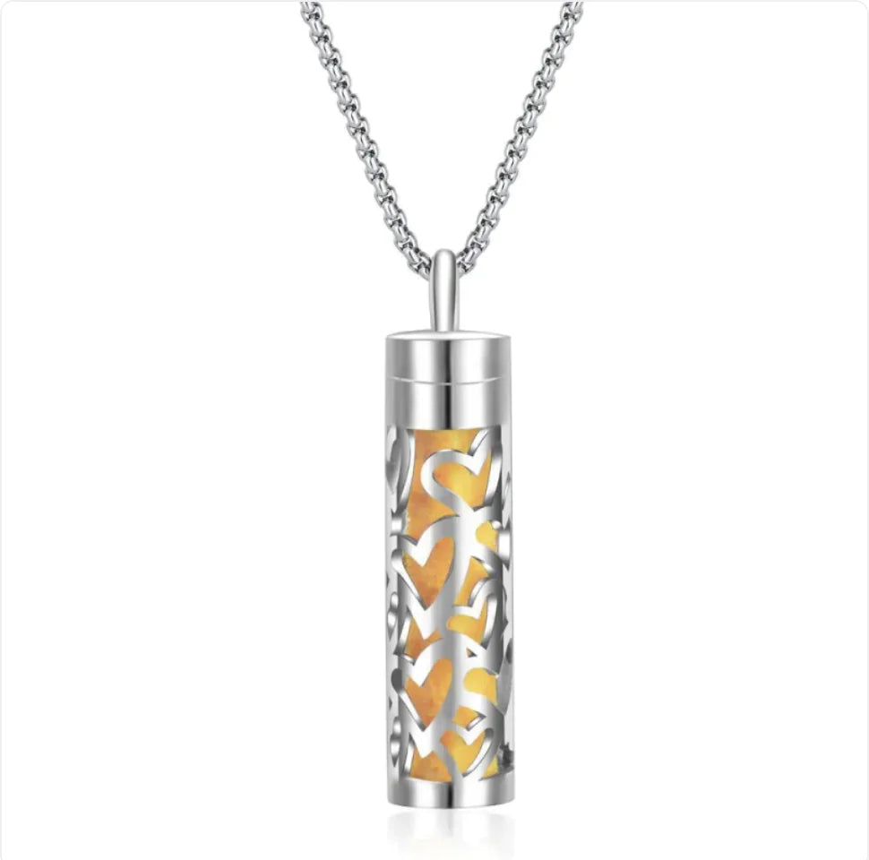 Aromatherapy Diffuser Necklace – 316L Stainless Steel Pendant for Essential Oils, Adjustable Chain, Geometric Design, Mindfulness & Stress Relief Jewelry