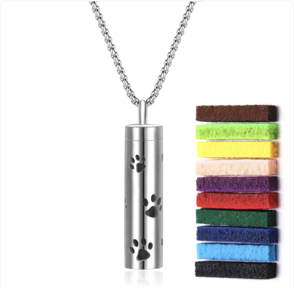 Aromatherapy Diffuser Necklace – 316L Stainless Steel Pendant for Essential Oils, Adjustable Chain, Geometric Design, Mindfulness & Stress Relief Jewelry